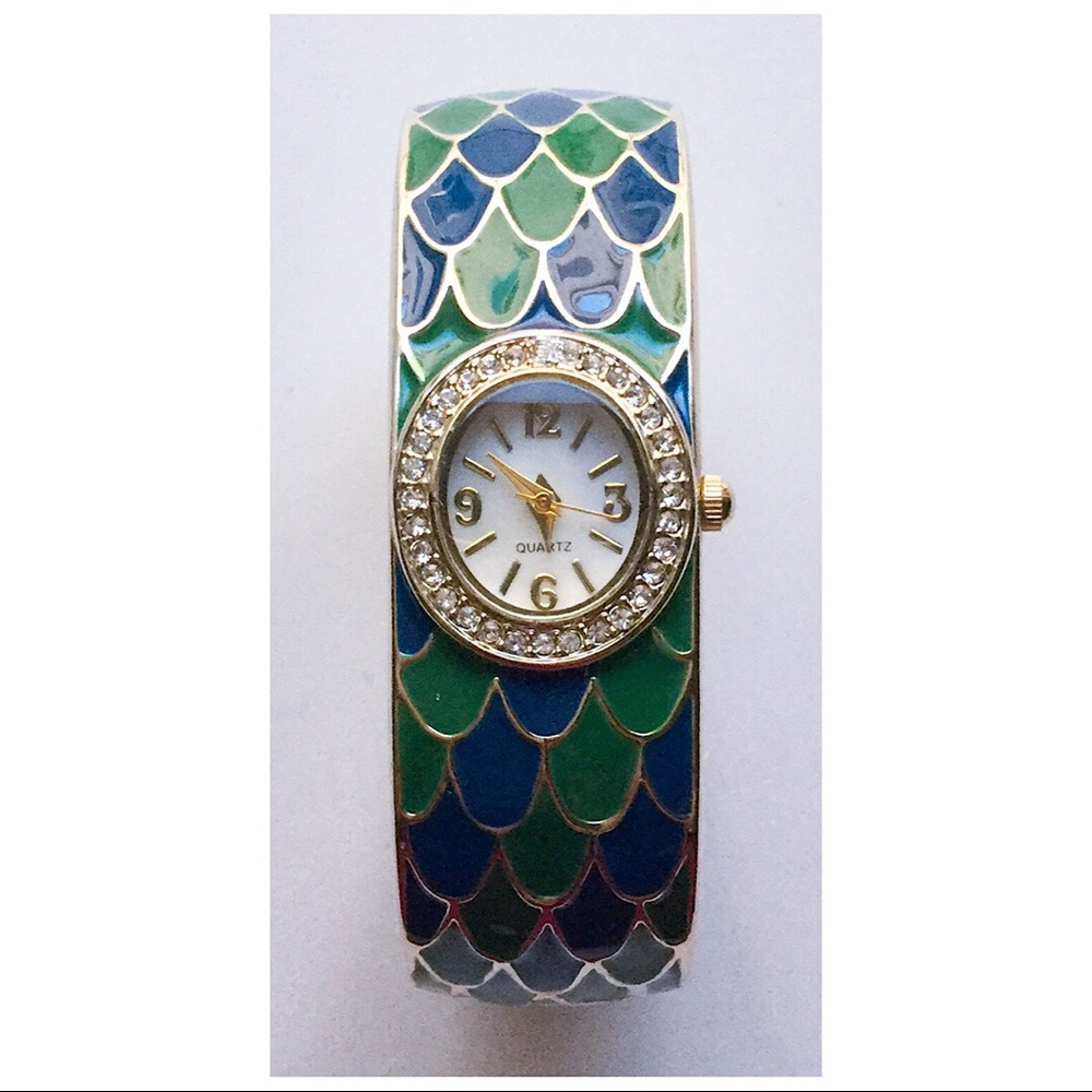 JCP Bangle Bracelet Fashion Watch Enamel Metal